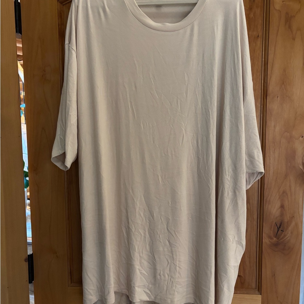 The Fist Kind Casual ribbed knit Cream High Low Dress
